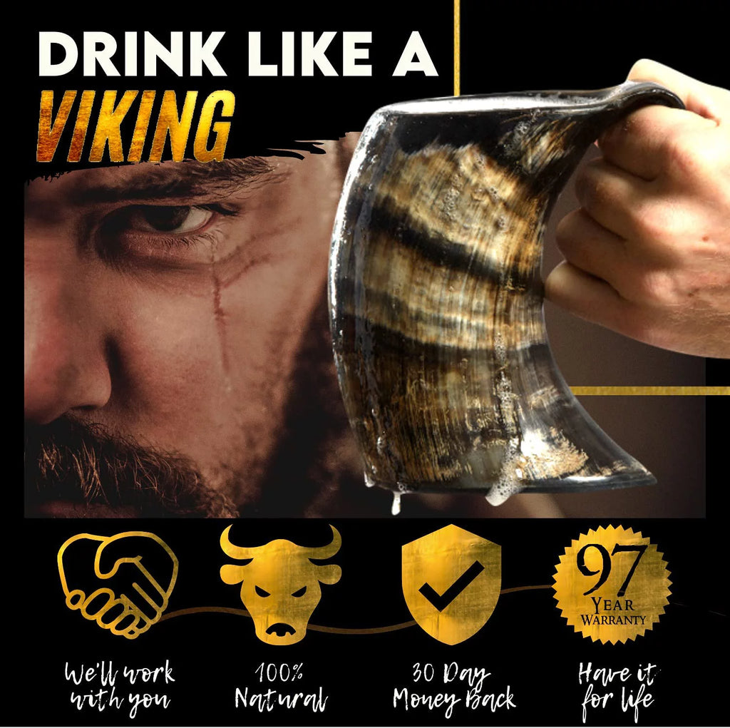 Hot Viking Horn Mug Drinking Cup T542