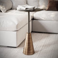 Round Bronze Pedestal End Table W1062