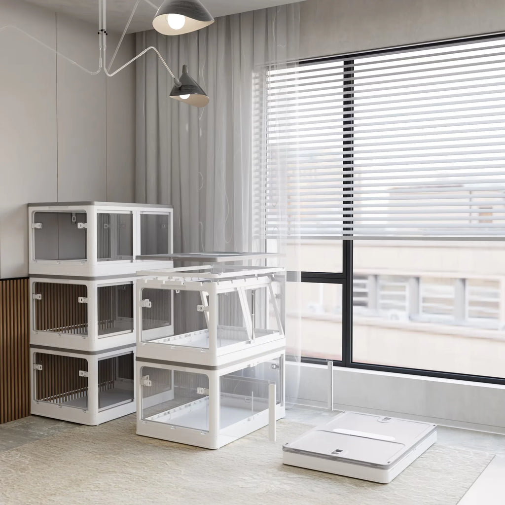 Transparent Stackable Storage Bins with Wheels U3221