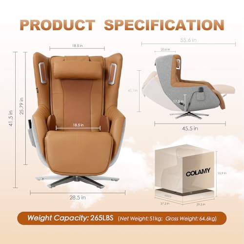 Zero-Gravity Massage Chair 360° Swivel Heat 3D Bluetooth Speaker L755