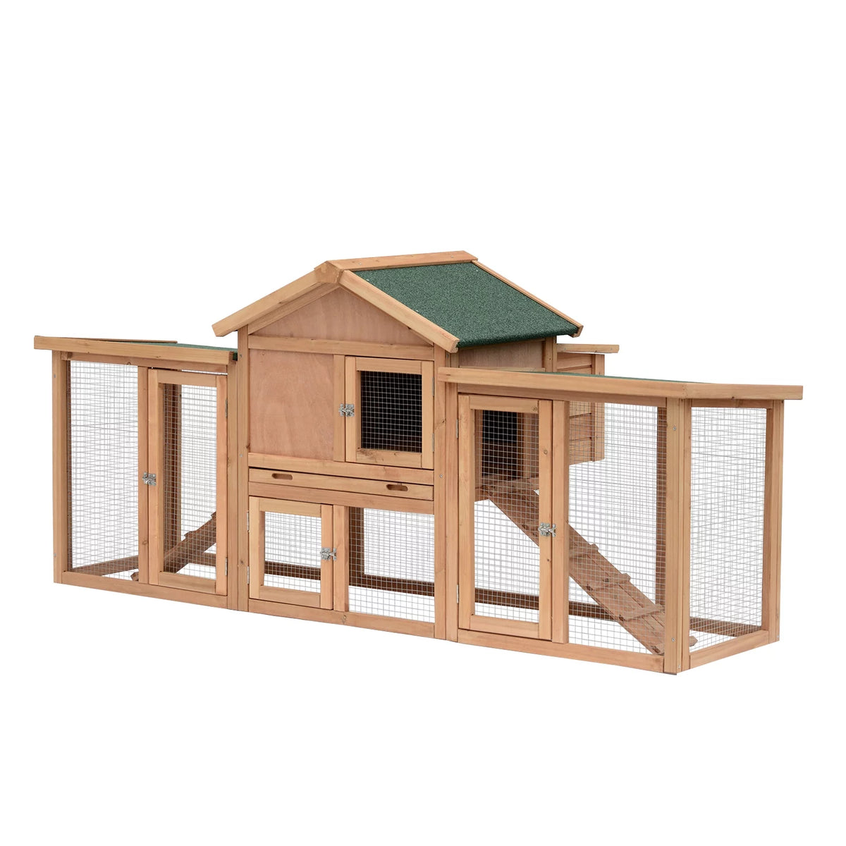 80" Wooden Chicken Coop with Nesting Box G82208