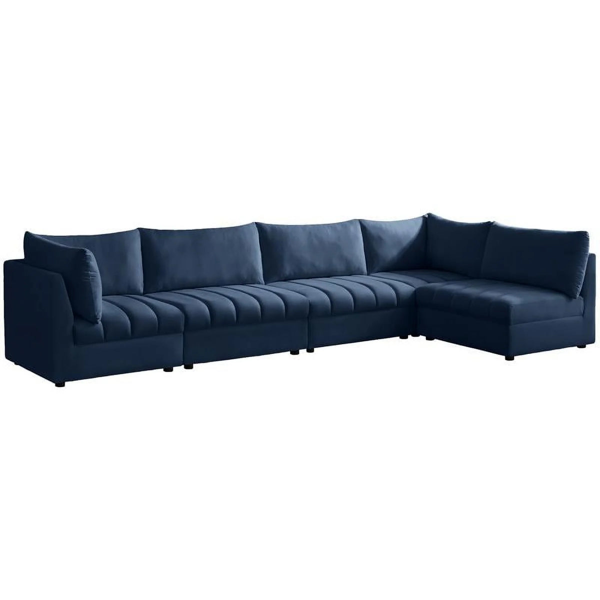 Navy Velvet Modular Sectional W9192