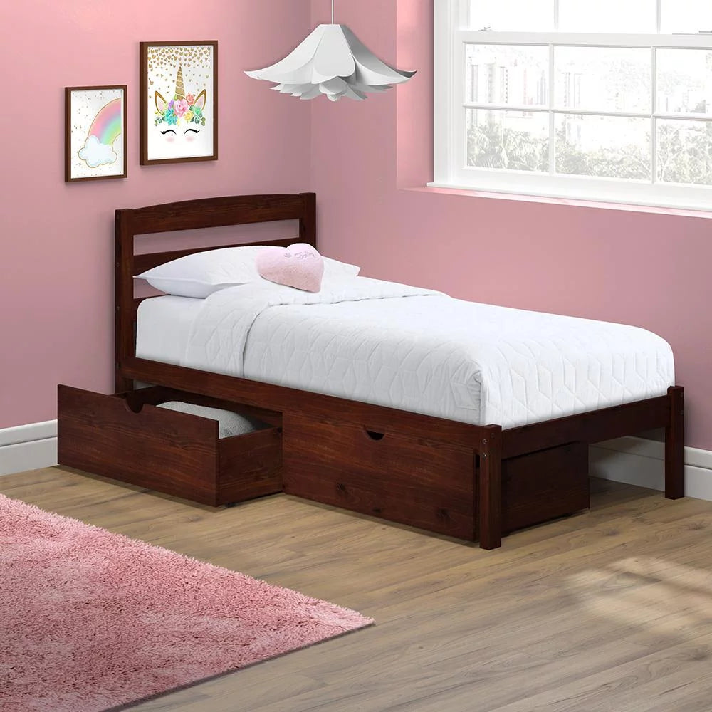 Twin Bed with Two Storage Drawers W850652