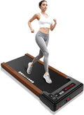 Wood Under Desk Treadmill with Remote Control, 265lbs Capacity F45005