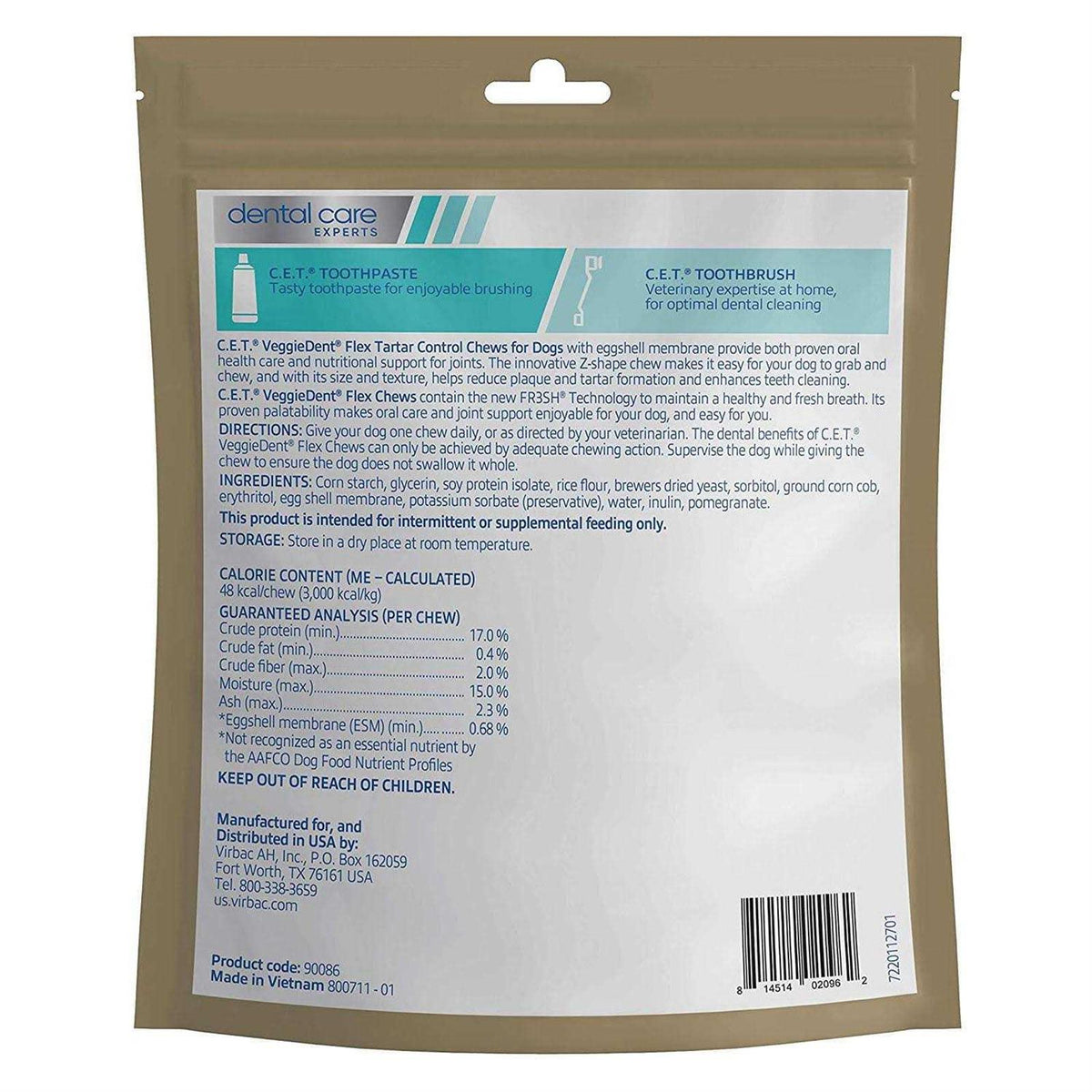 VeggieDent Tartar Control Chews Dogs K639