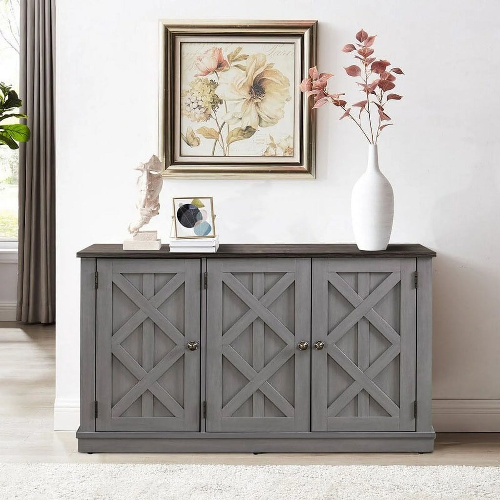 48" Wood Buffet Cabinet with 3 Doors A604