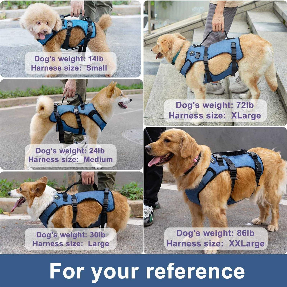 Dog Lift Harness Support Sling Pet Vest Adjustable Breathable Straps D3246