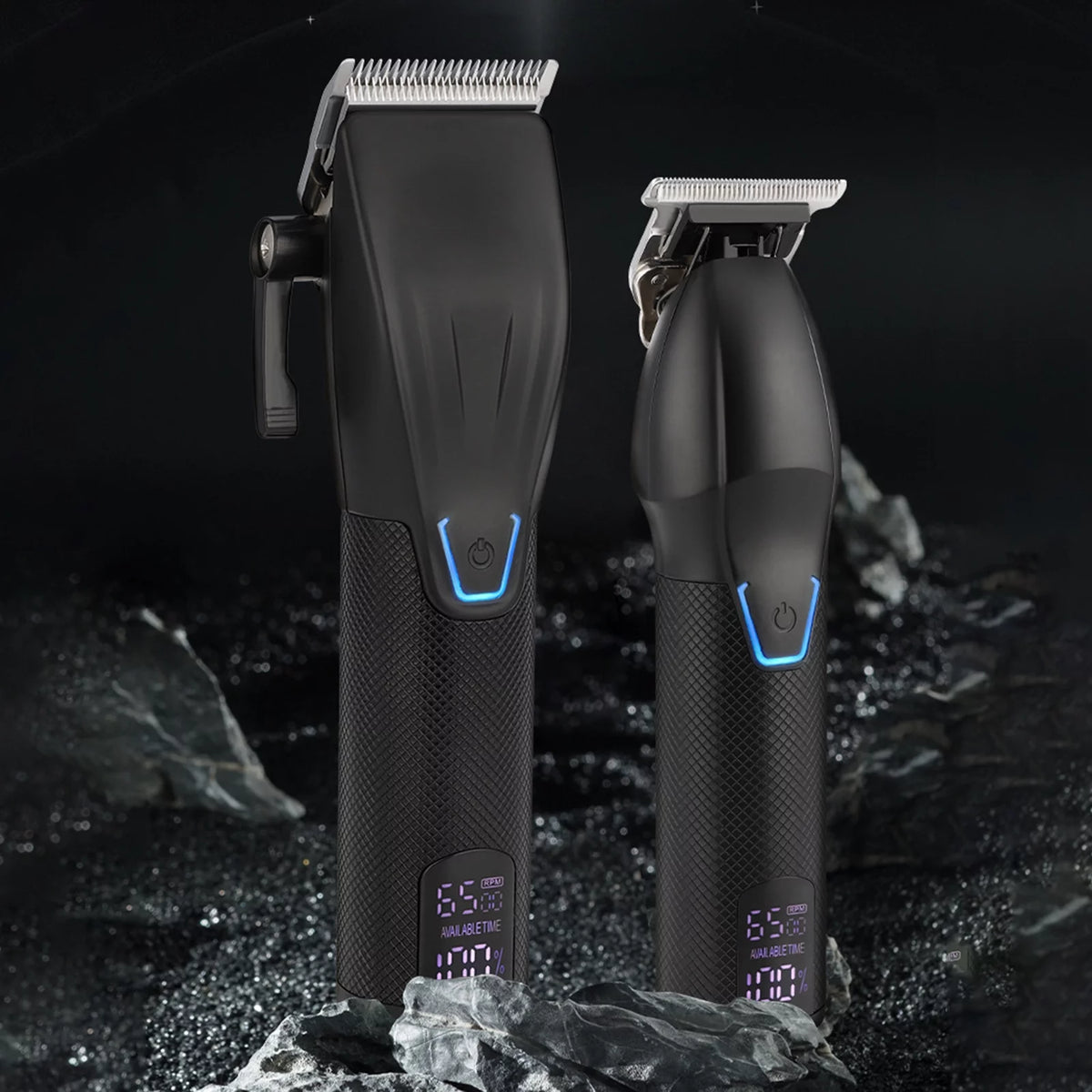Electric Hair Clippers Set with Display, Speed Adjustable J372974