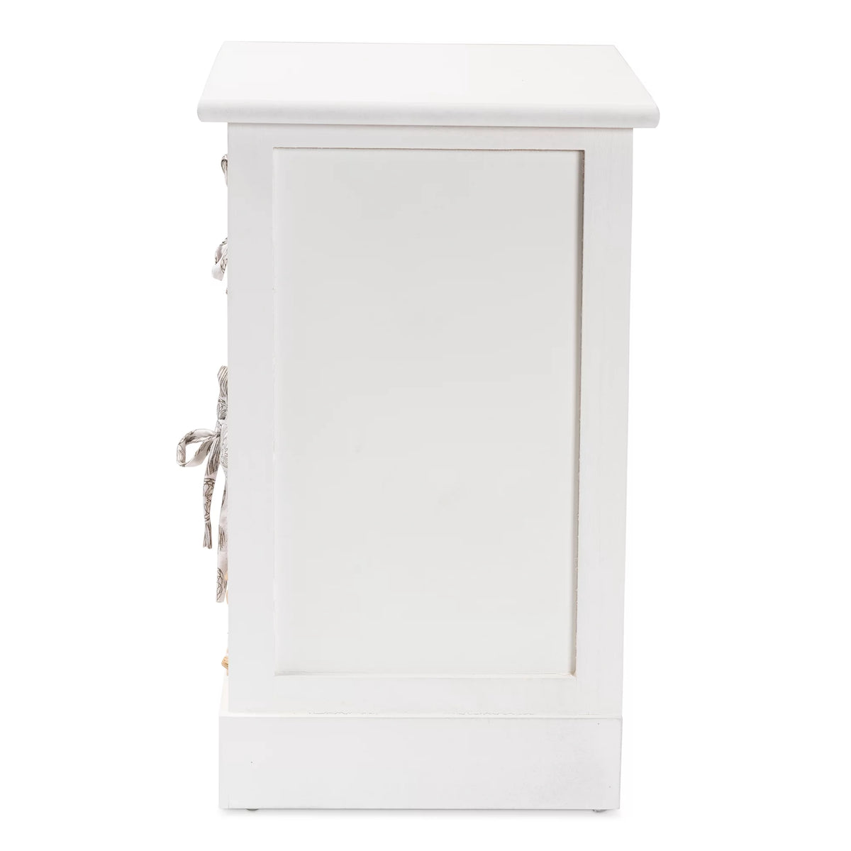 White Wood 2-Basket Storage Unit Y539936