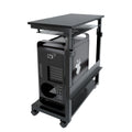 3 Tier Wooden Computer Tower Stand with Rolling Casters Q467