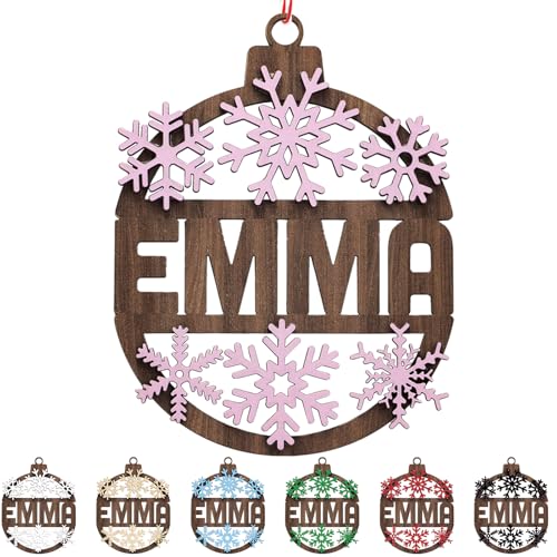 3D Wooden Personalized Dog Christmas Ornament with Name U17301