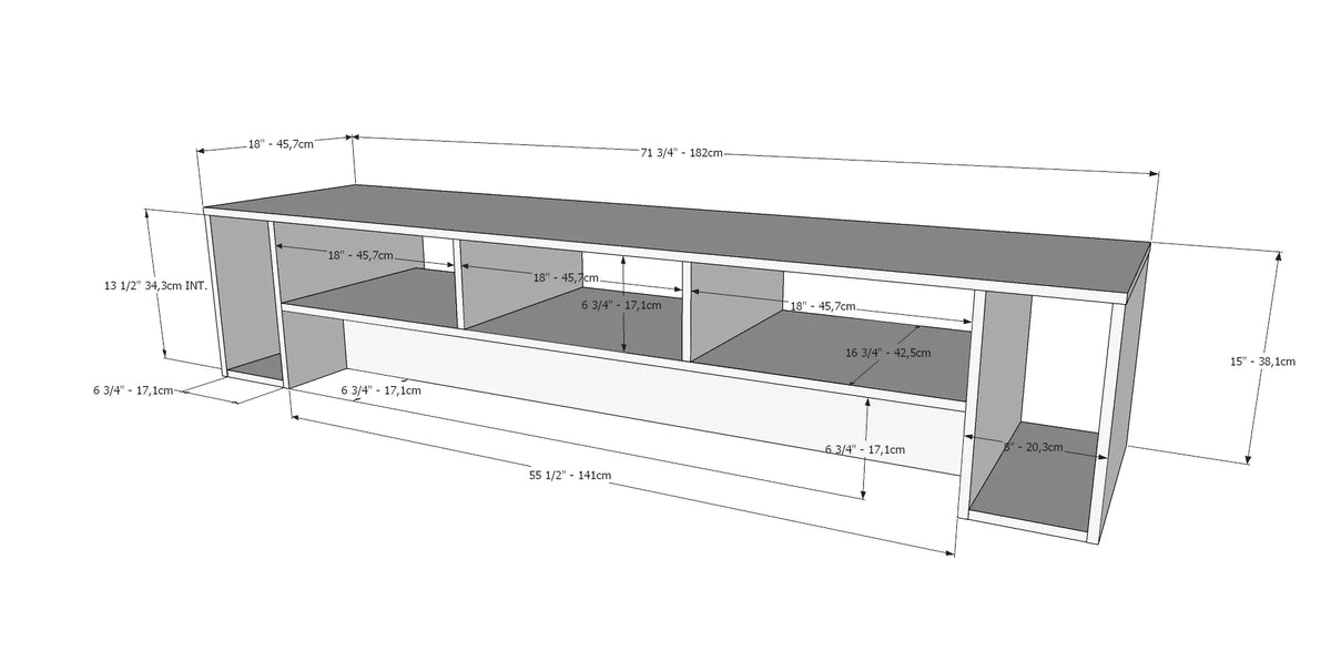 Bark Gray TV Stand M747