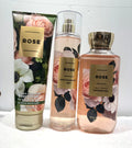 3 Piece Rose Body Cream, Fragrance Mist and Shower Gel Gift Set T730545