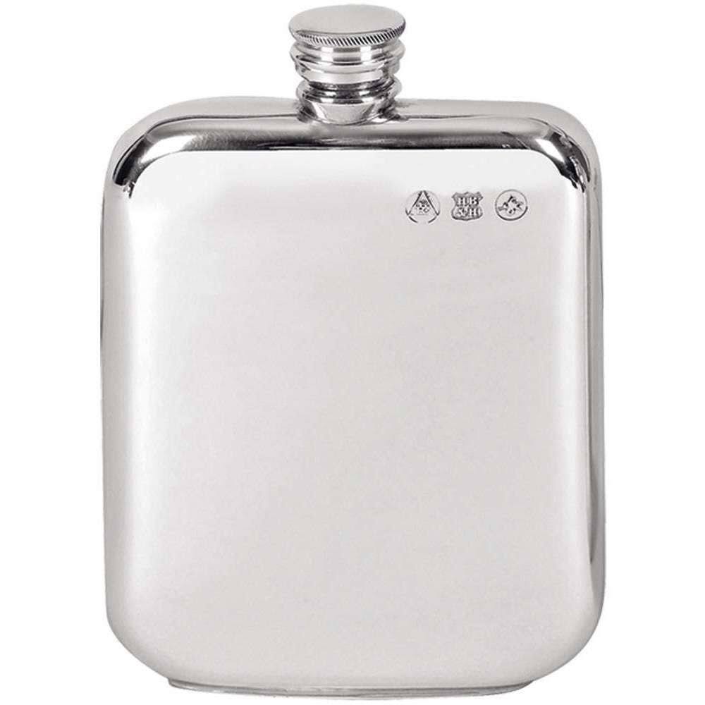 8oz Pewter Screw Top Hip Flask Y304556