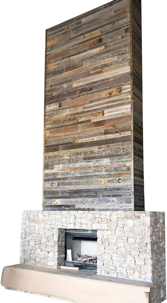 Whitewash Weathered Wood Planks for Walls Q388728