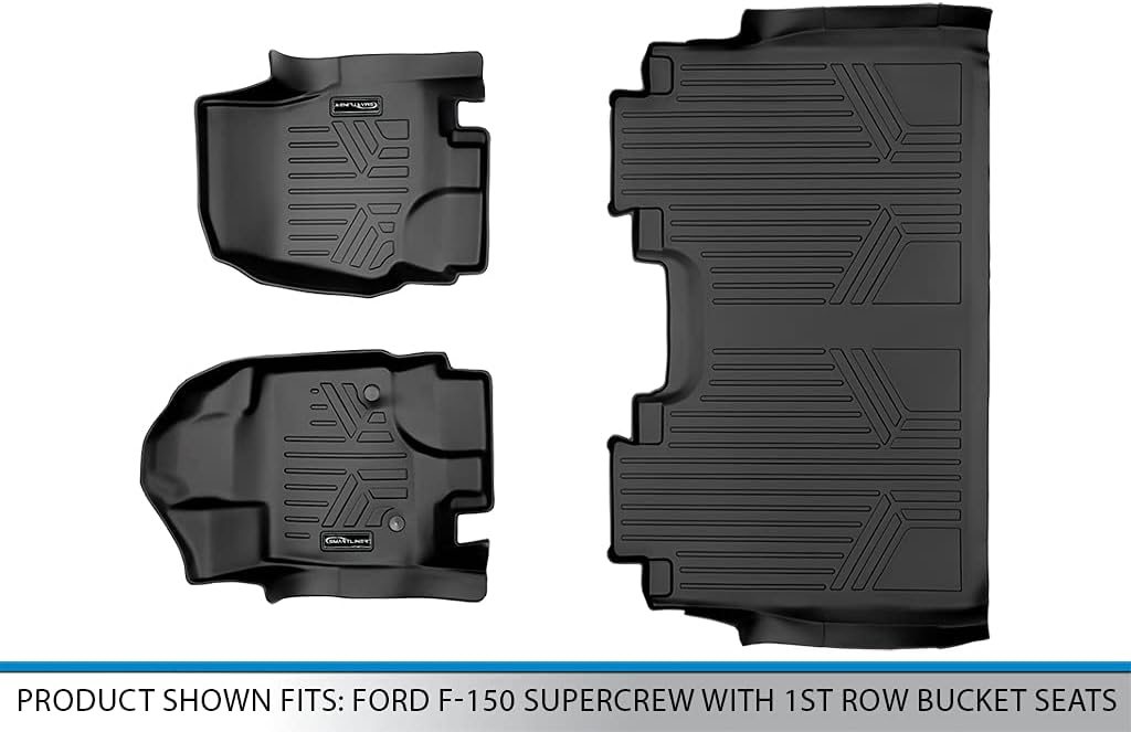 Custom Fit Floor Mats 2 Row Liner Set Black B787175