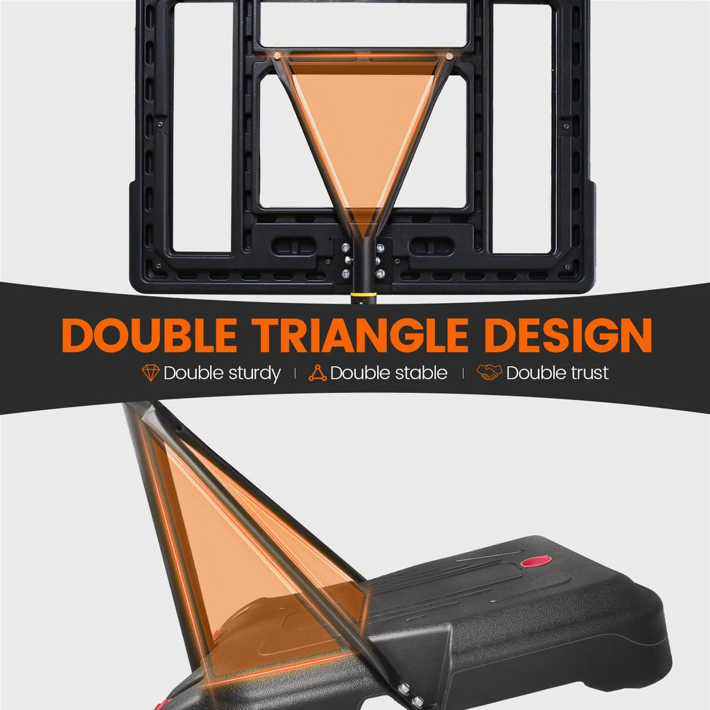 Portable Basketball Hoop & Goal 5 - 7 ft Height Adjustable K128715