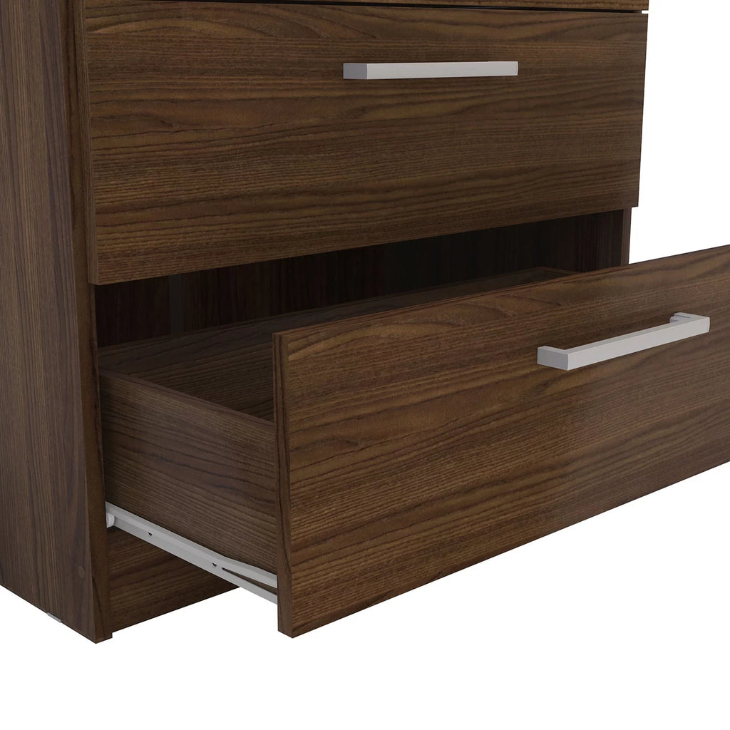 White 3 Drawer Wood Dresser E486