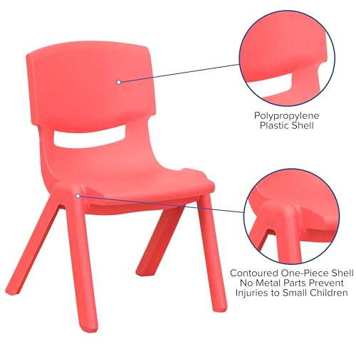 Blue Plastic Stackable School Chair 4 Pack N406434
