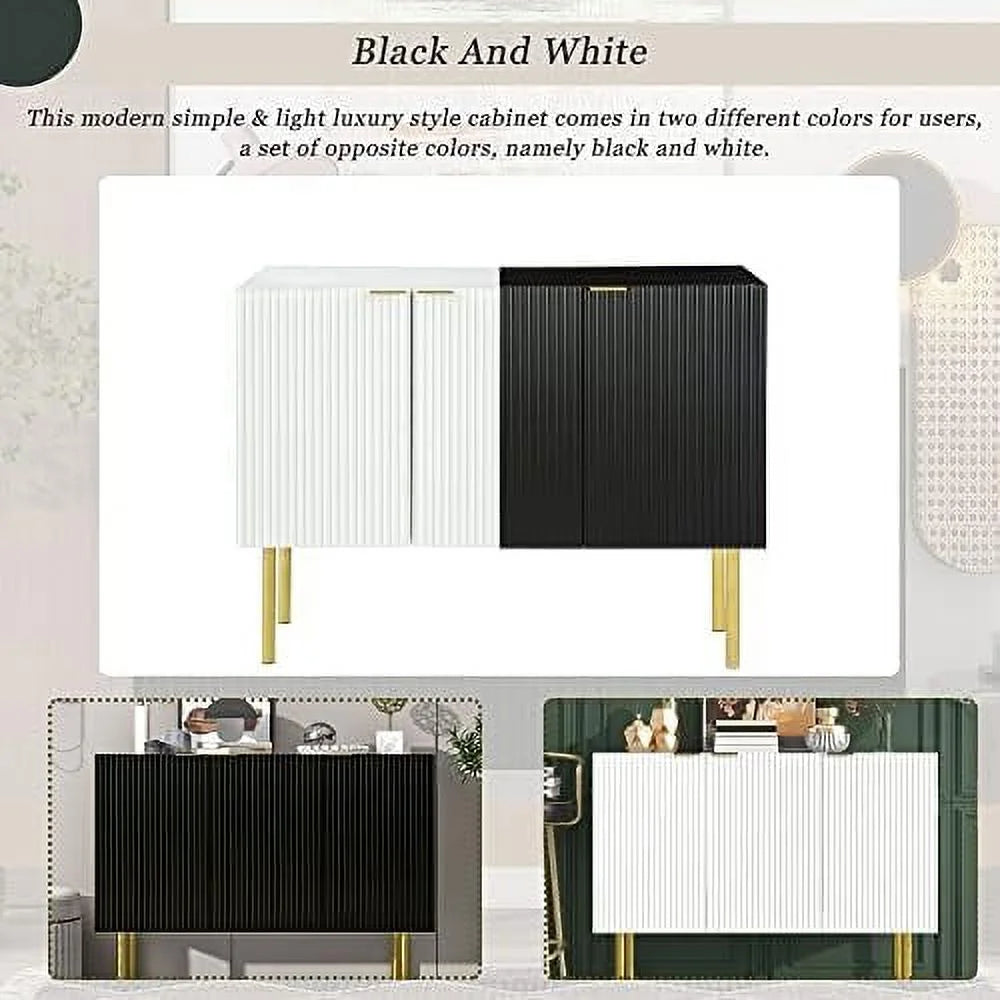 Black Long Wood Sideboard Cabinet E10224
