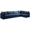 Navy Velvet Modular Sectional W9192