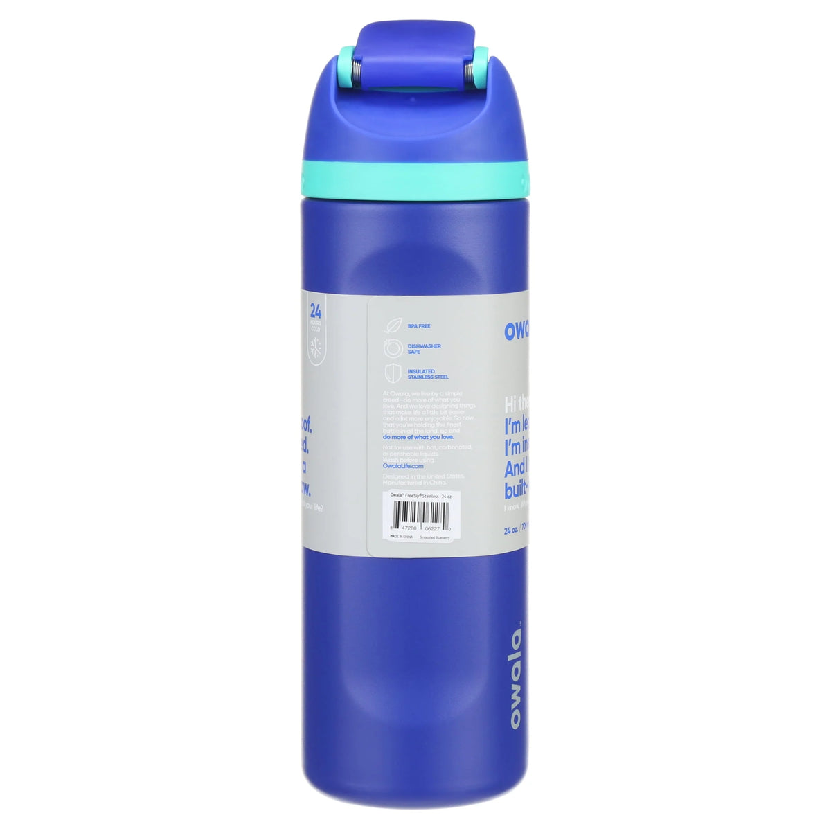 24oz Black Stainless Steel Water Bottle A500896