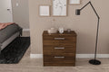 White 3 Drawer Wood Dresser E486
