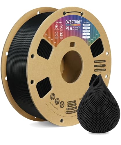PLA 3D Printer Filament 1.75mm 2kg Black 2-Pack S73087