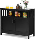 White Wooden Kitchen Buffet Sideboard Cabinet with Drawer F740614