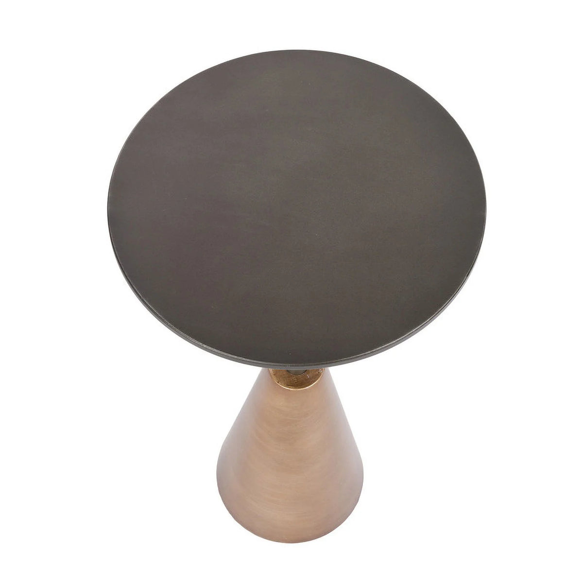 Round Bronze Pedestal End Table W1062