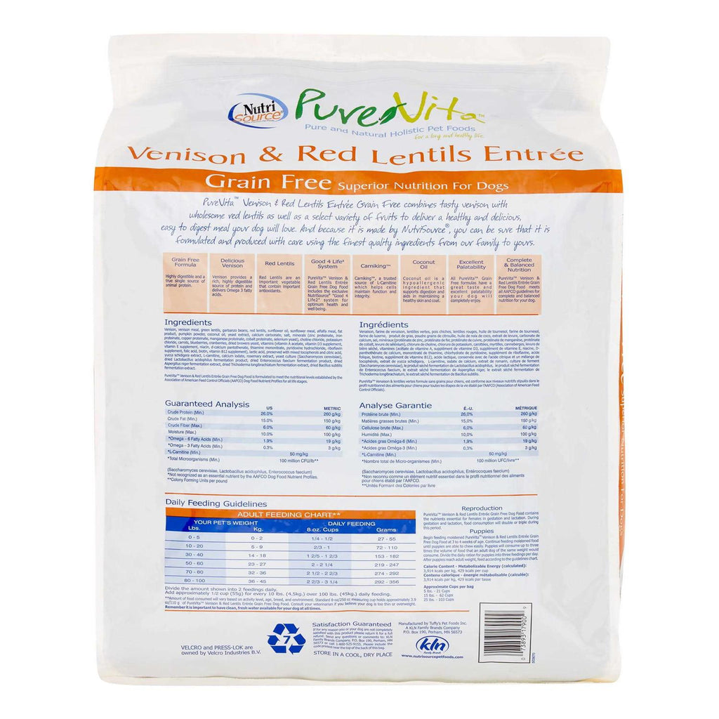 Grain Free Venison Red Lentils Dog Food L43482