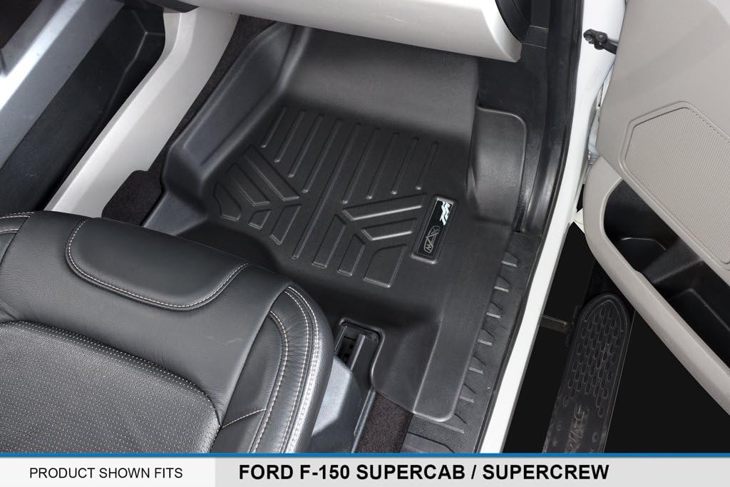 Custom Fit Floor Mats 2 Row Liner Set Black B787175