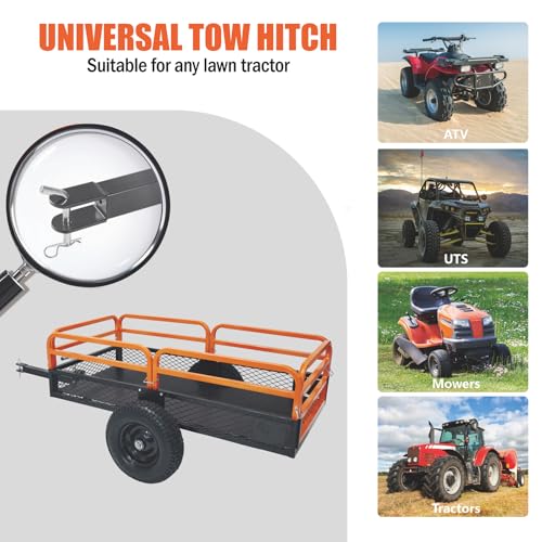 Steel Dump Cart 1500 Pounds 15 Cubic Feet Utility Trailer F3418