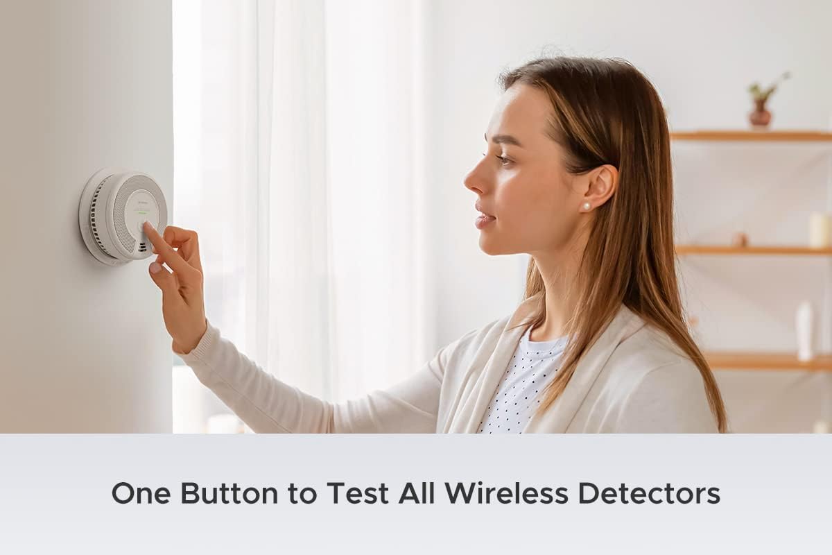 Wireless Interconnected Combination Smoke and Carbon Monoxide Detector, 10-Year Battery, Pack of 3 I77381