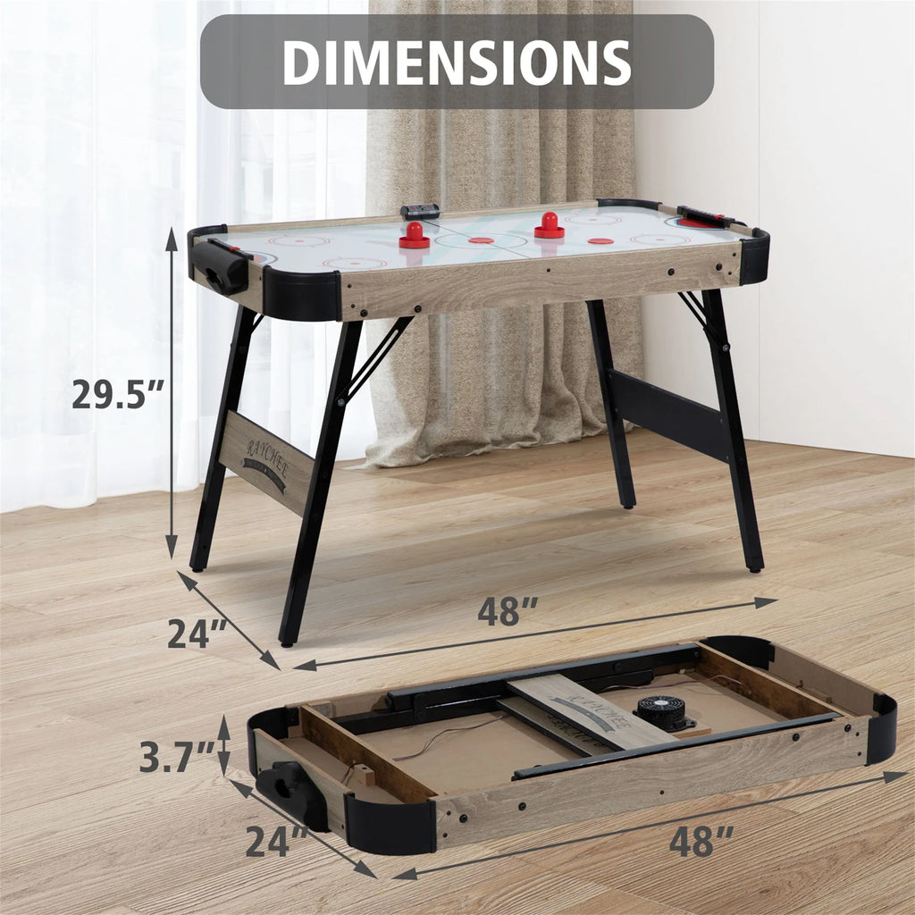 48in Foldable Air Powered Hockey Table with LED Scoreboard I47217