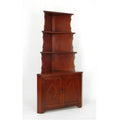 Brown Wood Three Shelf Corner Display Unit N253