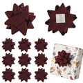 Dark Red Velvet Gift Bow 12 PCs G650