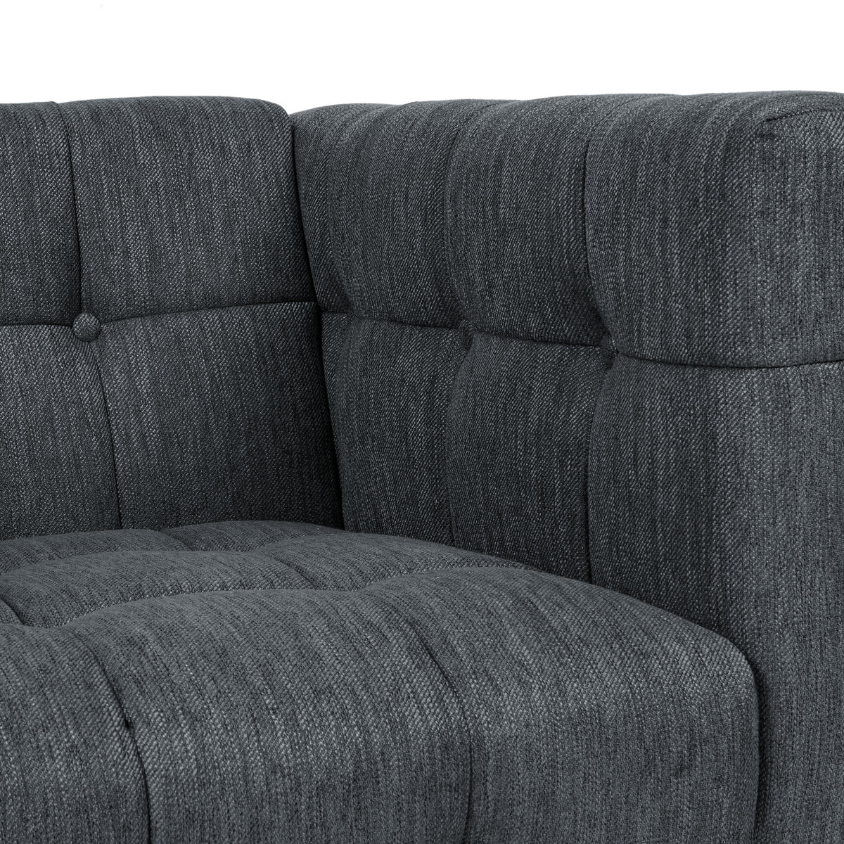 Charcoal and Brown Fabric 5-Seater Living Room Set E620661