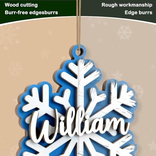 3D Wooden Personalized Dog Christmas Ornament with Name U17301