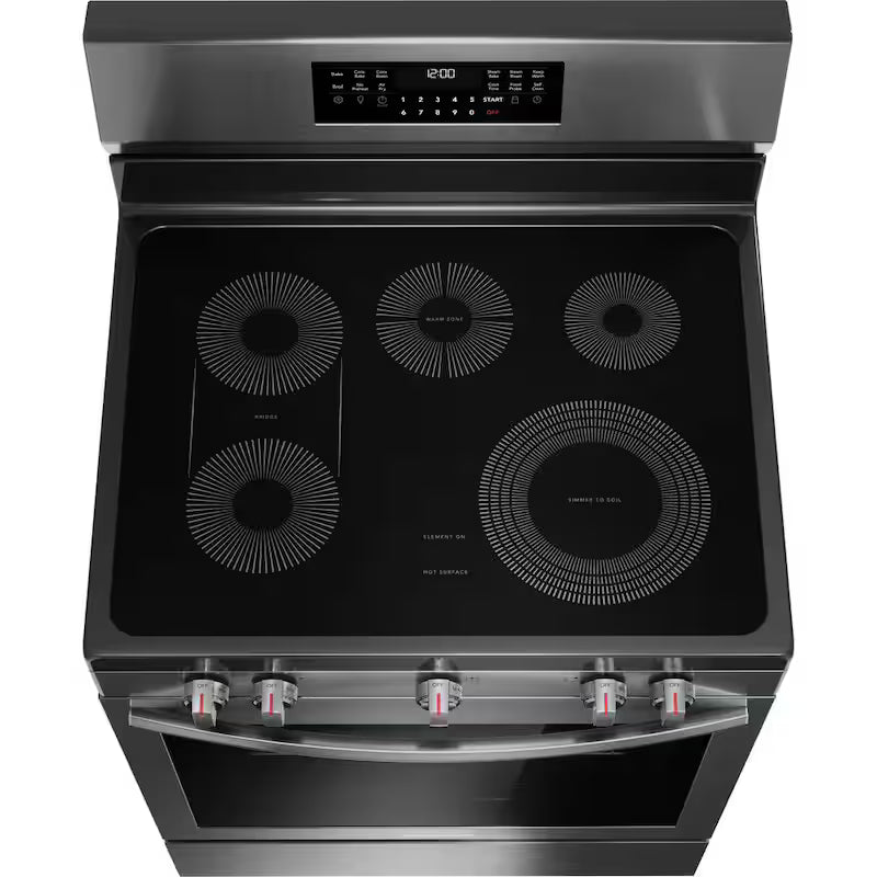30 in 5 Element Freestanding Range in Black Stainless Steel with True Convection and Air Fry N738911