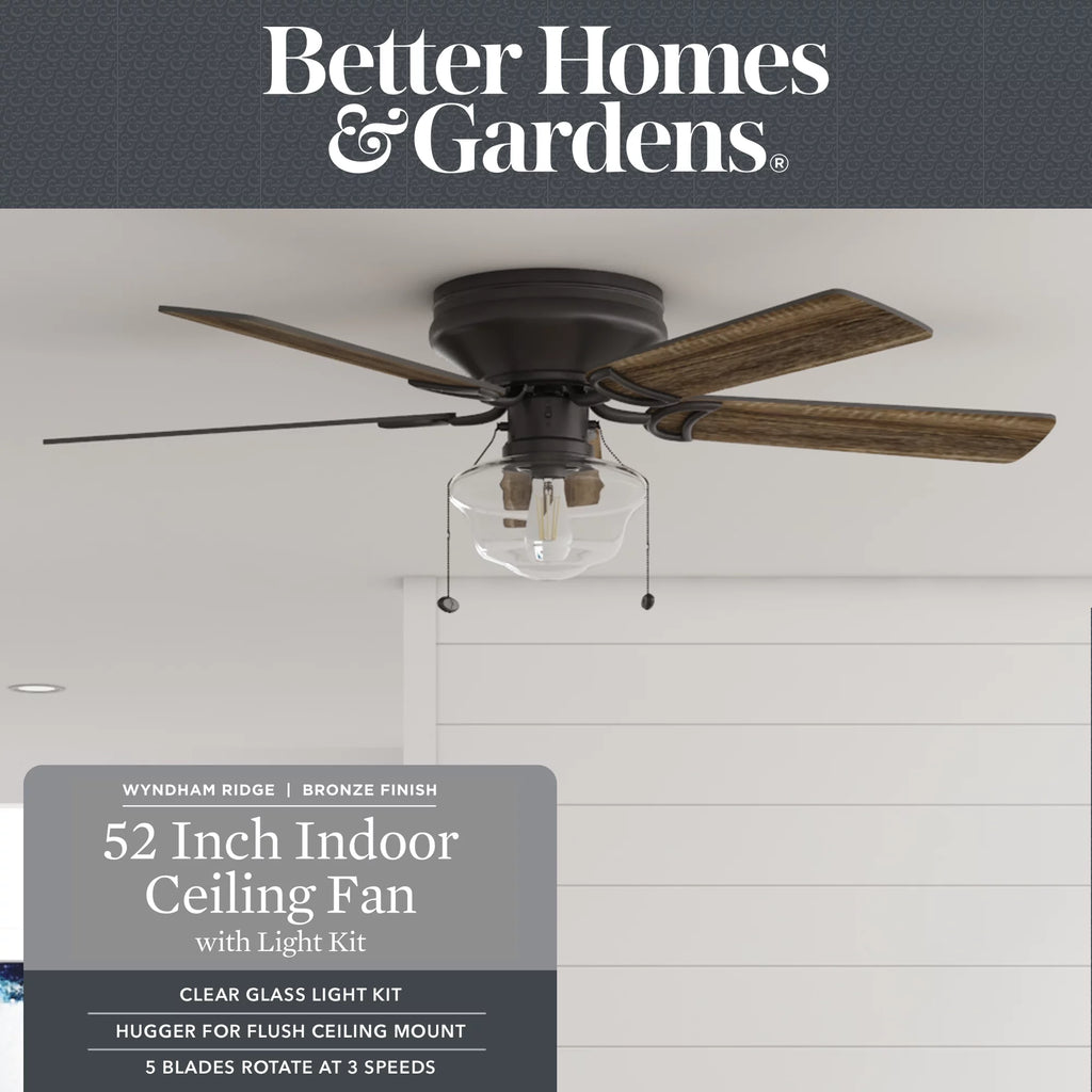 Bronze Indoor Ceiling Fan with Light K440