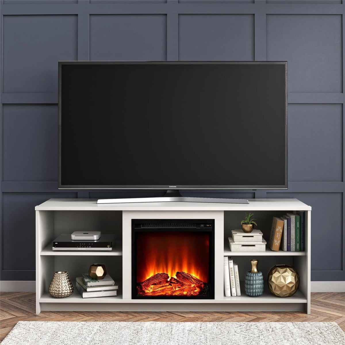 Black Oak Fireplace TV Stand M9731