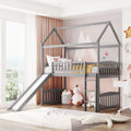 Wood Twin Loft Bed with Slide S212017