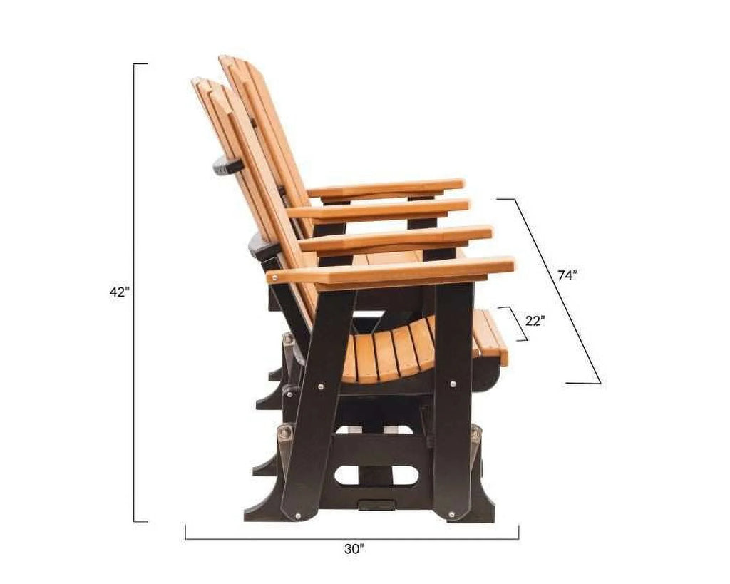 Poly Outdoor Adirondack Double Glider V396