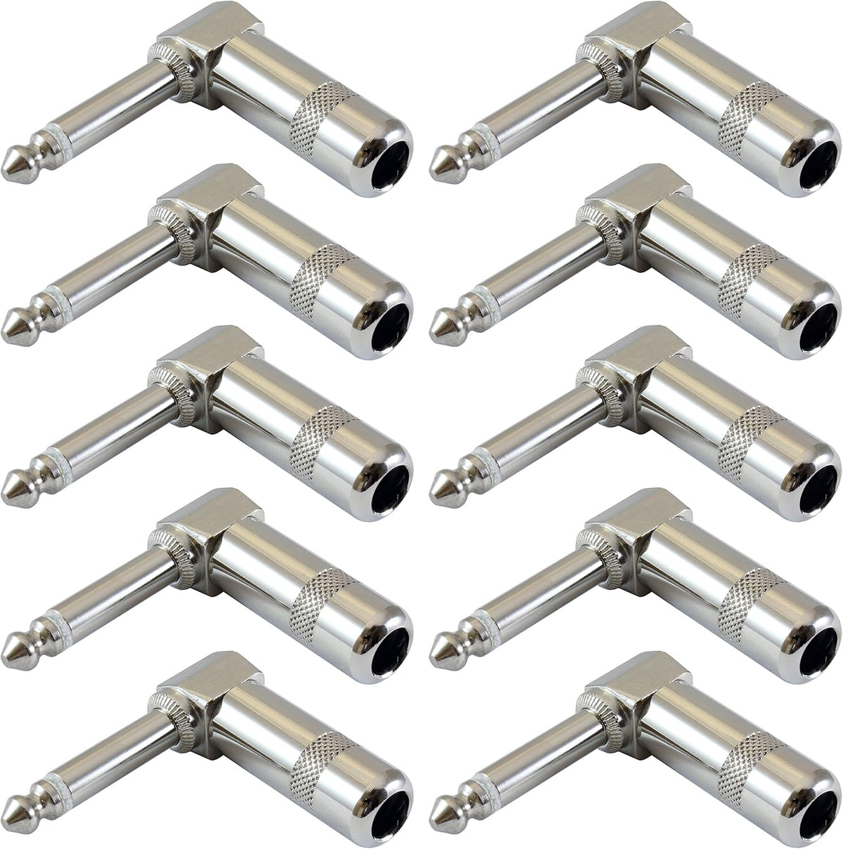 1/4 Inch TS Mono Right Angle Plugs 10 Pack H337