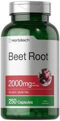 Beet Root Powder Capsules 250 Pills Non-GMO Gluten Free Herbal Extract B37668