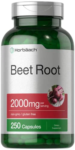 Beet Root Powder Capsules 250 Pills Non-GMO Gluten Free Herbal Extract B37668