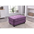 Purple Microsuede Ottoman I9526