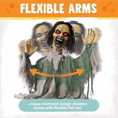 Animated Zombie Groundbreaker Outdoor Decor with Light Up Eyes R290970