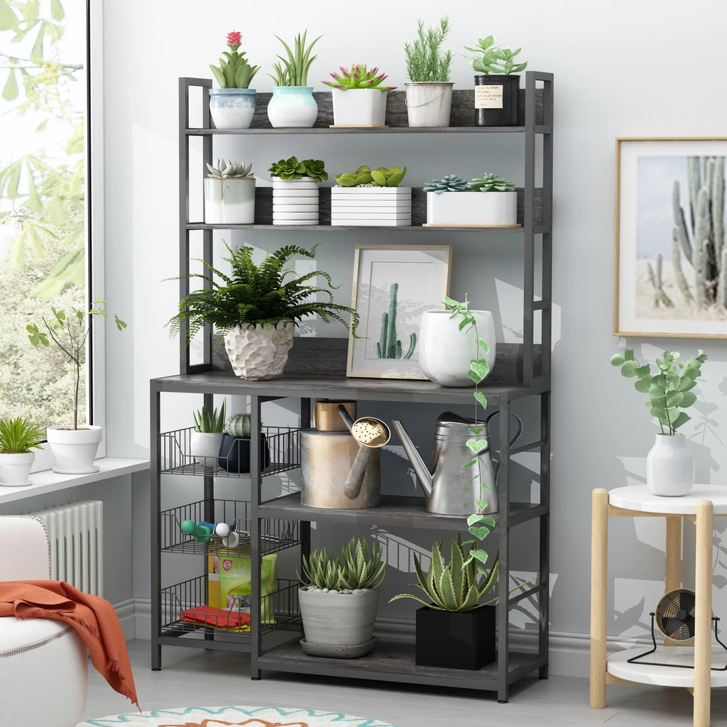 5-Tier Kitchen Bakers Rack with 3 Baskets Z755279